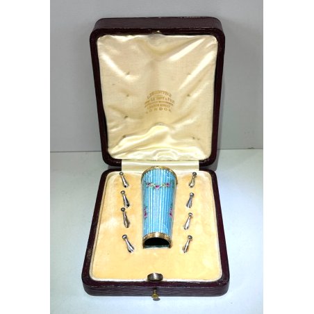 ANTICO MANICO PARASOLE " Louis Desoutter " INGLESE ORO GIALLO 18K DIAMANTI 1850s