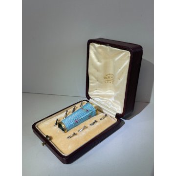 ANTICO MANICO PARASOLE " Louis Desoutter " INGLESE ORO GIALLO 18K DIAMANTI 1850s