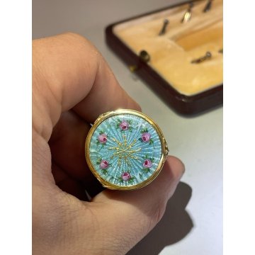 ANTICO MANICO PARASOLE " Louis Desoutter " INGLESE ORO GIALLO 18K DIAMANTI 1850s