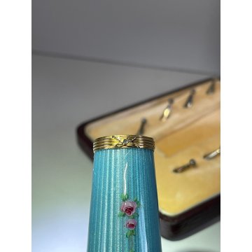 ANTICO MANICO PARASOLE " Louis Desoutter " INGLESE ORO GIALLO 18K DIAMANTI 1850s