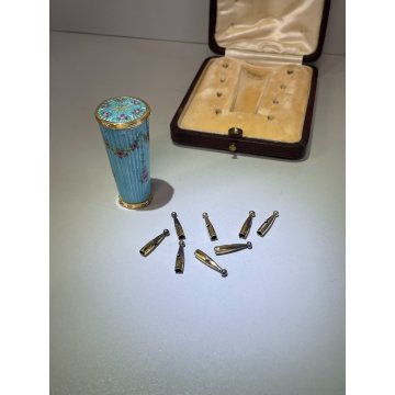 ANTICO MANICO PARASOLE " Louis Desoutter " INGLESE ORO GIALLO 18K DIAMANTI 1850s