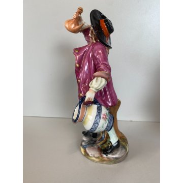 COPPIA SCULTURA CERAMICA POLICROMA Richard Ginori Capodimonte ACQUAIOLA/O '900