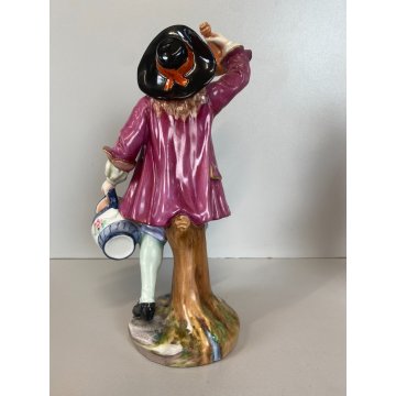 COPPIA SCULTURA CERAMICA POLICROMA Richard Ginori Capodimonte ACQUAIOLA/O '900
