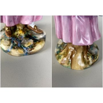 COPPIA SCULTURA CERAMICA POLICROMA Richard Ginori Capodimonte ACQUAIOLA/O '900