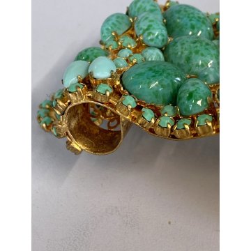 OROLOGIO GIOIELLO VINTAGE SVEGLIA da PARETE Philier FUNZIONANTE METALLO DORATO