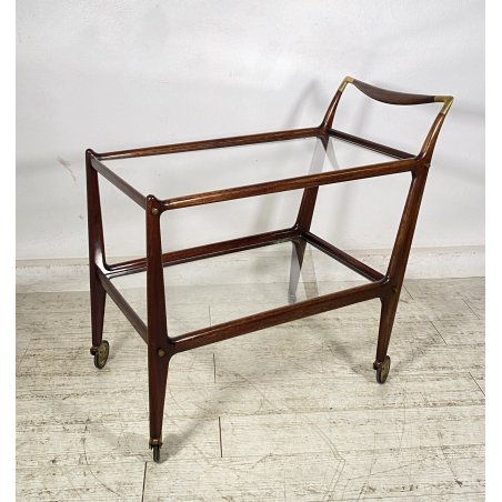 CARRELLO BAR DESIGN ICO PARISI PORTAVIVANDE "58" 1950 LEGNO CARRELLINO VASSOIO