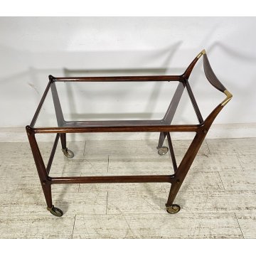 CARRELLO BAR DESIGN ICO PARISI PORTAVIVANDE "58" 1950 LEGNO CARRELLINO VASSOIO