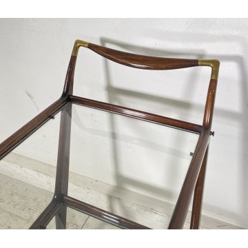 CARRELLO BAR DESIGN ICO PARISI PORTAVIVANDE "58" 1950 LEGNO CARRELLINO VASSOIO