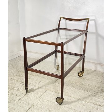 CARRELLO BAR DESIGN ICO PARISI PORTAVIVANDE "58" 1950 LEGNO CARRELLINO VASSOIO