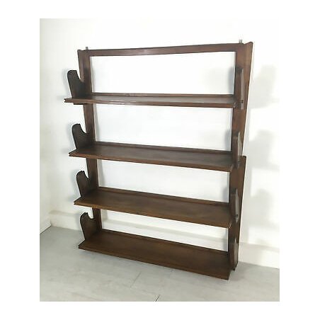 ANTICO SCAFFALE LIBRERIA DESIGN RIF BORSANI VALABREGA EPOCA 1950 MENSOLA LEGNO