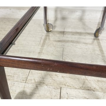 CARRELLO BAR DESIGN ICO PARISI PORTAVIVANDE "58" 1950 LEGNO CARRELLINO VASSOIO