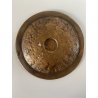 ANTICO PICCOLO PIATTO DECORATIVO BRONZO BASSORILIEVO FIGURE MITOLOGICHE ø 16 cm