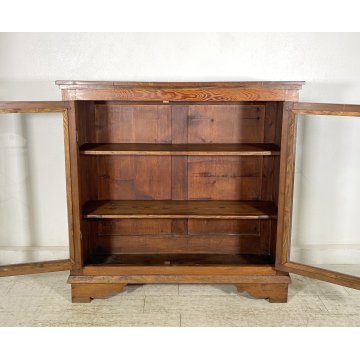 ANTICA CREDENZA VETRINA PRIMI 900 LEGNO DISPENSA LIBRERIA CRISTALLERIA VINTAGE