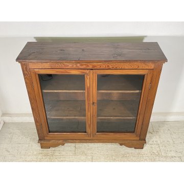 ANTICA CREDENZA VETRINA PRIMI 900 LEGNO DISPENSA LIBRERIA CRISTALLERIA VINTAGE