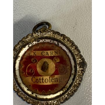 ANTICA RARA reliquia S. G. B. COTTOLENGO ex carne TECA SANTO