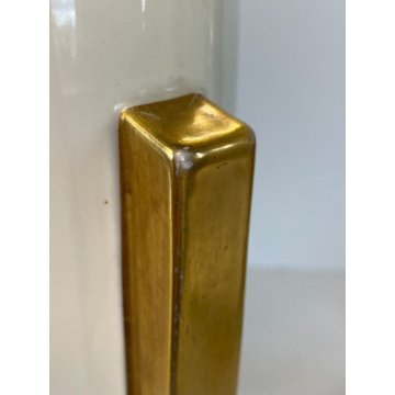 ANTICO VASO CERAMICA BIANCO ORO  "Verbano" LAVENO MID CENTURY