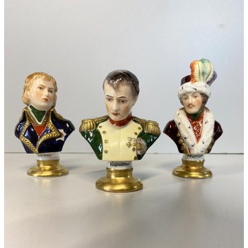 LOTTO 3 FIGURA PORCELLANA Rudolf Kammer Napoleonic BUST Lannes Napoleon Murat