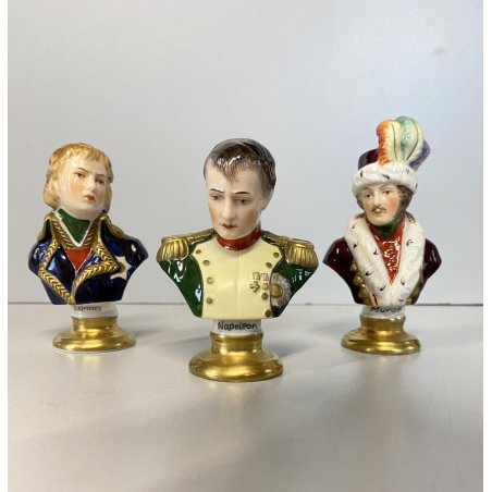 LOTTO 3 FIGURA PORCELLANA Rudolf Kammer Napoleonic BUST Lannes Napoleon Murat