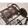 ANTICO Girarrosto MECCANICO da CAMINO epoca 1700 Strumento a Peso FERRO BATTUTO