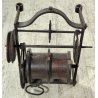 ANTICO Girarrosto MECCANICO da CAMINO epoca 1700 Strumento a Peso FERRO BATTUTO