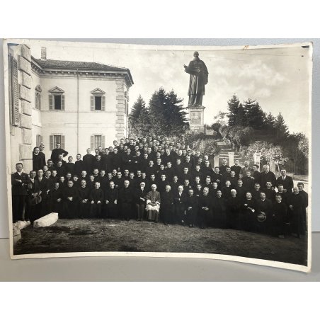 ANTICA FOTOGRAFIA COLLEGIO De FILIPPI Arona LAGO MAGGIORE STATUA San Carlo 1900