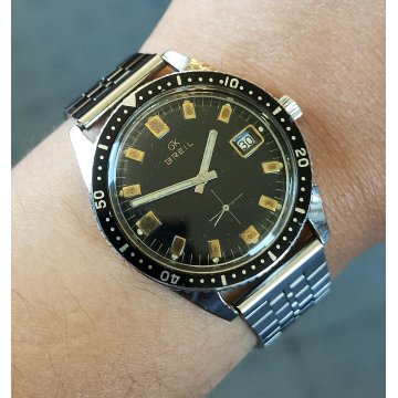 OK Breil SUB 50 metri OROLOGIO POLSO Subacqueo VINTAGE Wrist Diver Watch DATA