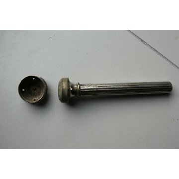 ANTICO SET PORTA VIATICO CAPPELLANO MILITARE PELLE NERA INTERNO VIOLA RELIGIOSO