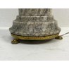 ANTICA BASE LAMPADA da TAVOLO COLONNA MARMO BIANCO DECORO PALMETTE Impero '800