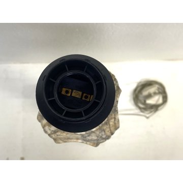 ANTICA BASE LAMPADA da TAVOLO COLONNA MARMO BIANCO DECORO PALMETTE Impero '800
