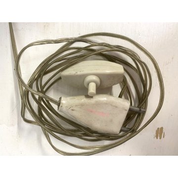 ANTICA BASE LAMPADA da TAVOLO COLONNA MARMO BIANCO DECORO PALMETTE Impero '800