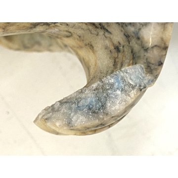 ANTICA BASE LAMPADA da TAVOLO COLONNA MARMO BIANCO DECORO PALMETTE Impero '800