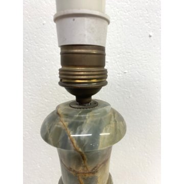 ANTICA BASE LAMPADA da TAVOLO COLONNA ALABASTRO VERDE TORNITO ART DECO '900