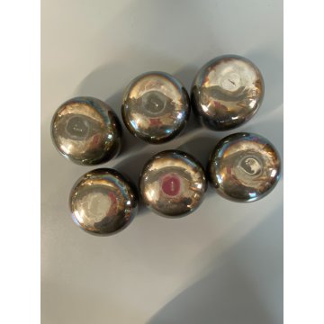 SET 6 Roly Poly SILVER PLATED PUNCH CUPS VINTAGE METALLO PATINA Anni '70