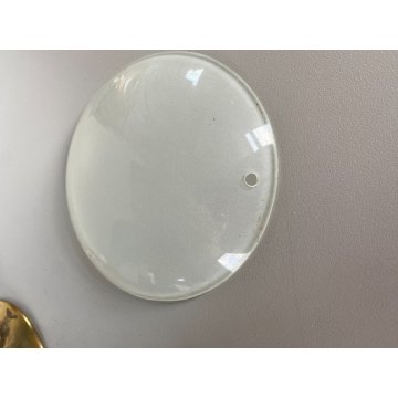 LAMPADA TAVOLO ABATJOUR CONICA AZZURRO OTTONE MID CENTURY MODERN Stilnovo STYLE