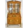 ANTICA CREDENZA VETRINETTA CARLO X INTARSIATA IMPIALLACCIATA LEGNO MASSELLO 1900