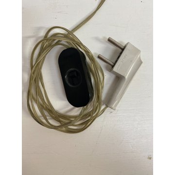 ANTICA BASE LAMPADA da TAVOLO COLONNA METALLO BIANCO OTTONE STILE IMPERO '900