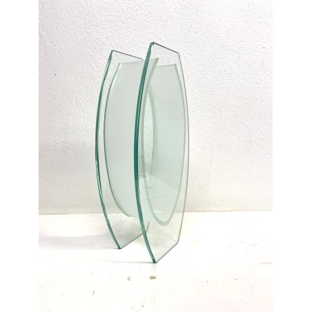 GRANDE VASO CRISTALLO MOLATO CENTROTAVOLA CUT Crystal VASE MODERN DESIGN '900