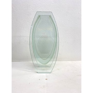 GRANDE VASO CRISTALLO MOLATO CENTROTAVOLA CUT Crystal VASE MODERN DESIGN '900
