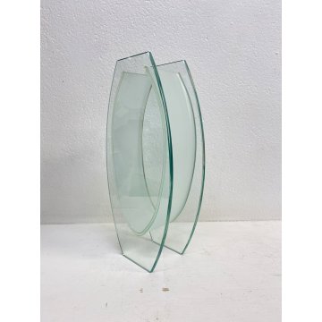 GRANDE VASO CRISTALLO MOLATO CENTROTAVOLA CUT Crystal VASE MODERN DESIGN '900