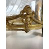 CENTROTAVOLA JARDINIERE ANTIMONIO DORATO VASCA VETRO DECORO STILE LITTORIO '30