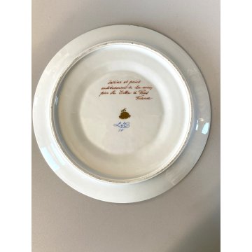 ZUPPIERA SUPPORTO COPERCHIO PORCELLANA Le Tallec PARIS hand painted FRANCE '900