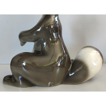 CERAMICA Zaccagnini FIGURA PROCIONE epoca 900 FIGURA ANIMALE serie WALT DISNEY