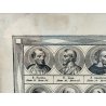 ANTICA STAMPA INCISIONE G. M. Tagliaferri QUADRO CRONOLOGICO DEI PAPI Ritratto