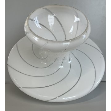 LAMPADA DA TAVOLO VINTAGE VETRO MURANO Carlo Nason per Mazzega MUSHROOM ANNI 60