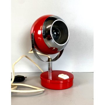 LAMPADA TAVALO ABATJOUR VINTAGE METALLO ROSSO ORIENTABILE DESIGN Reggiani '70s