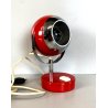 LAMPADA TAVALO ABATJOUR VINTAGE METALLO ROSSO ORIENTABILE DESIGN Reggiani '70s