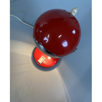 LAMPADA TAVALO ABATJOUR VINTAGE METALLO ROSSO ORIENTABILE DESIGN Reggiani '70s