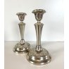 COPPIA CANDELIERE PORTACANDELE VINTAGE 18 cm/h SILVER PLATED MADE in ENGLAND '50