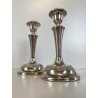 COPPIA CANDELIERE PORTACANDELE VINTAGE 18 cm/h SILVER PLATED MADE in ENGLAND '50