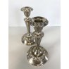 COPPIA CANDELIERE PORTACANDELE VINTAGE 18 cm/h SILVER PLATED MADE in ENGLAND '50